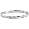 Devata Rope Bangle Bracelet In Silver