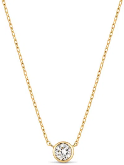 Devata Round Bezel Lab Grown Diamond Chain Necklace In Gold