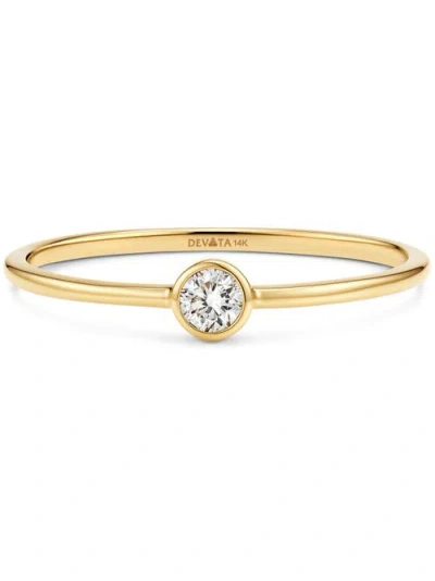 Devata Round Bezel Lab Grown Diamond Solitaire Ring In Gold