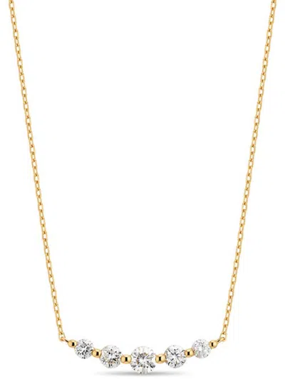 Devata Round Graduated Lab Grown Diamond Chain Necklace In Gold