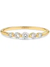 Devata Round Graduated Lab Grown Diamond Ring In Gold