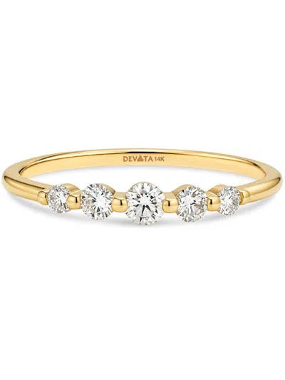 Devata Round Graduated Lab Grown Diamond Ring In Gold