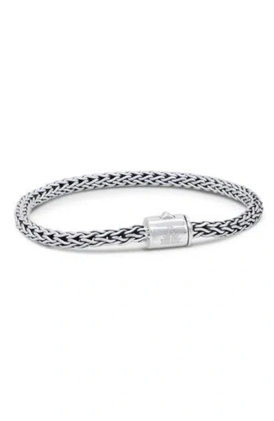 Devata Sterling Silver 4mm Dragon Bone Chain Bracelet
