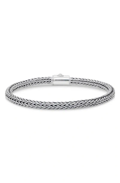 Devata Sterling Silver Chain Bracelet In White