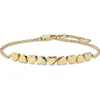 Devata Sweet Heart Chain Bracelet In Gold