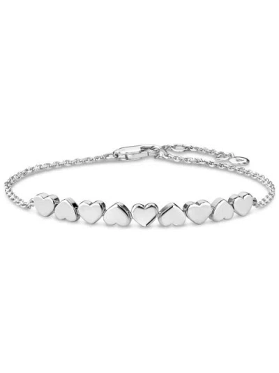 Devata Sweet Heart Chain Bracelet In Metallic