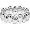 Devata Teardrop Eternity Band Ring In Silver