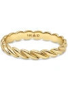 Devata Twisted Rope Ring In Gold
