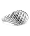 Devata Tapered Rope Band Ring In Metallic