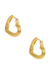 Dévé Grand Coeur Earrings In Gold Vermeil