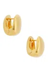 Dévé Quart De Soleil Hoop Earrings In Gold Vermeil