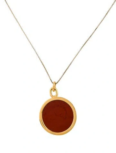 Pre-owned Dévé Stone Nouveau Réalisme Necklace, 19.75" In Orange
