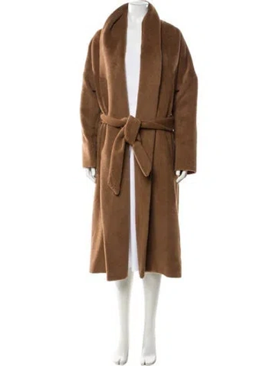 Pre-owned Deveaux Alpaca Coat In Brown
