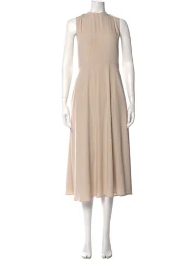 Pre-owned Deveaux Crew Neck Long Dress In Neutral