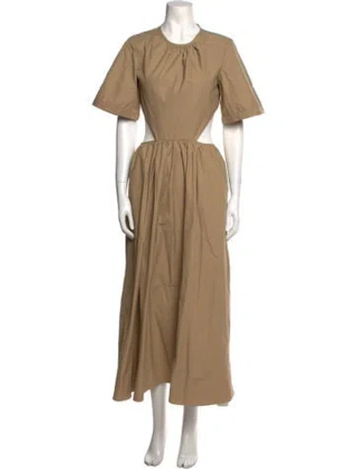 Pre-owned Deveaux Crew Neck Long Dress W/ Tags In Neutral