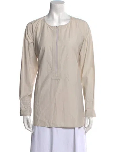 Pre-owned Deveaux Crew Neck Long Sleeve Tunic In Gray