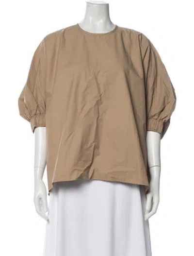 Pre-owned Deveaux Crew Neck Short Sleeve Top W/ Tags In Neutral