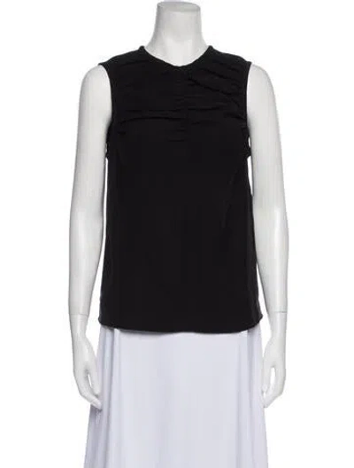 Pre-owned Deveaux Crew Neck Sleeveless Top In Black