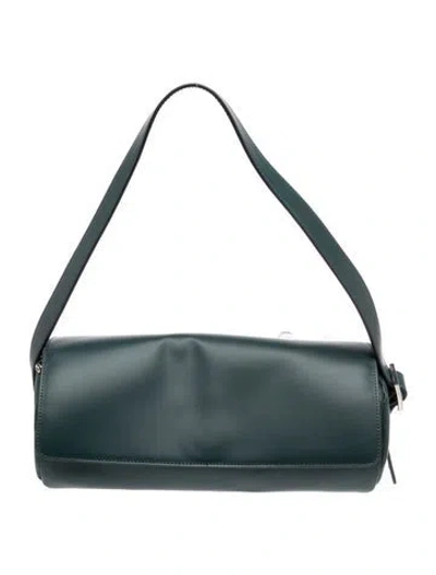 Pre-owned Deveaux Leather Shoulder Bag In Blue