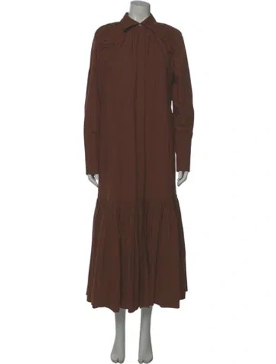 Pre-owned Deveaux Long Dress In Brown