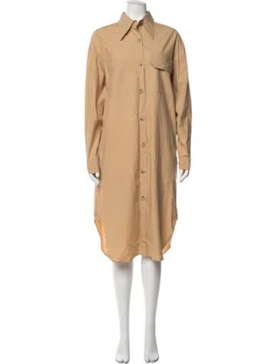 Pre-owned Deveaux Long Dress In Neutrals