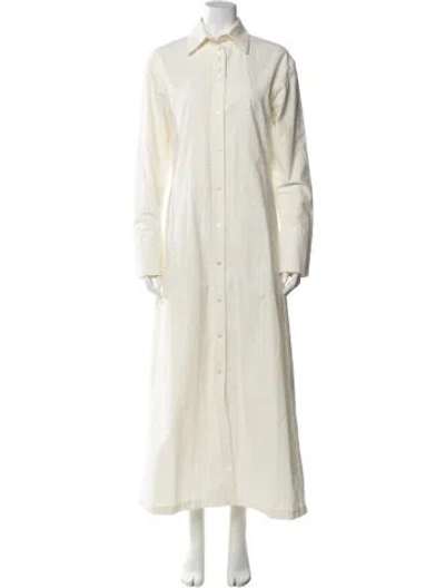 Pre-owned Deveaux Long Dress In White
