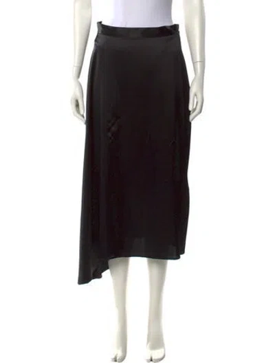 Pre-owned Deveaux Midi Length Skirt In Black