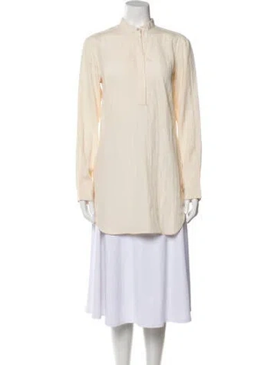 Pre-owned Deveaux Mock Neck Long Sleeve Tunic In Orange