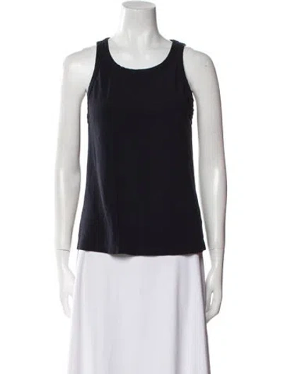 Pre-owned Deveaux Scoop Neck Sleeveless Top In Blue