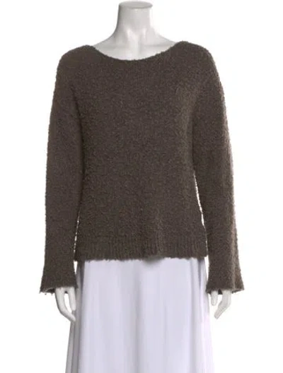 Pre-owned Deveaux Scoop Neck Sweater In Brown