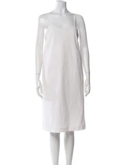 Pre-owned Deveaux Square Neckline Midi Length Dress In Neutrals