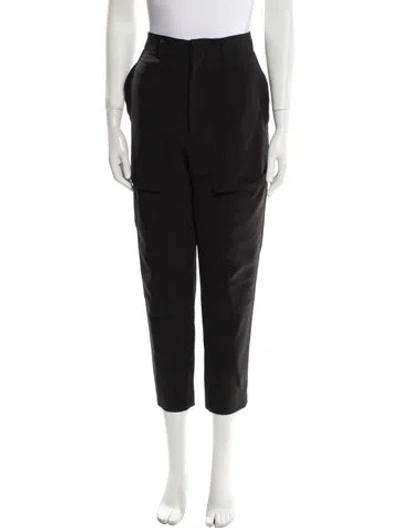 Pre-owned Deveaux Wool Straight Leg Pants In Black