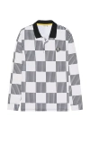 Devereux Golf Back 9 Checker Long Sleeve Polo