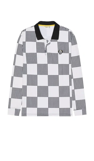 Devereux Golf Back 9 Checker Long Sleeve Polo
