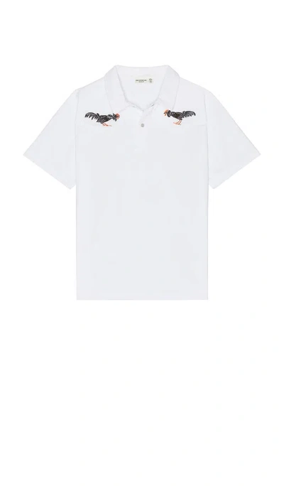 Devereux Golf Bird Fight Polo In White