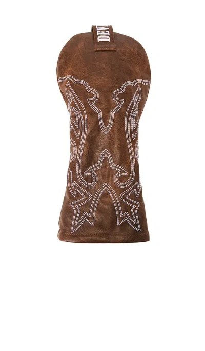Devereux Golf Bootstrap Shapped Driver Cover In Brown