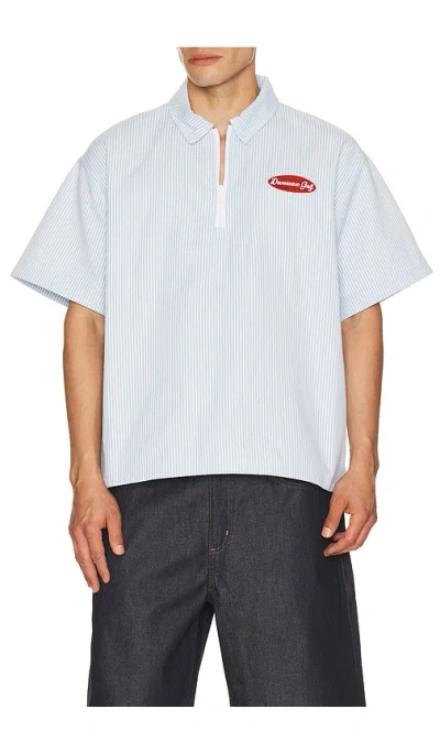 Devereux Golf The Mechanic Quarter Zip Shirt In White