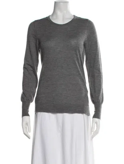 Pre-owned Devi Kroell Cashmere Crew Neck Sweater In Grey