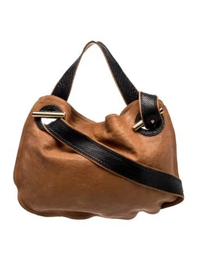 Pre-owned Devi Kroell Leather Shoulder Bag In Brown