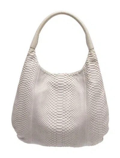 Pre-owned Devi Kroell Python Hobo In Neutrals