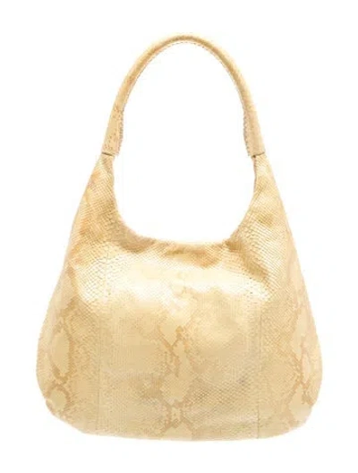 Pre-owned Devi Kroell Snakeskin Hobo In Gold/metallic