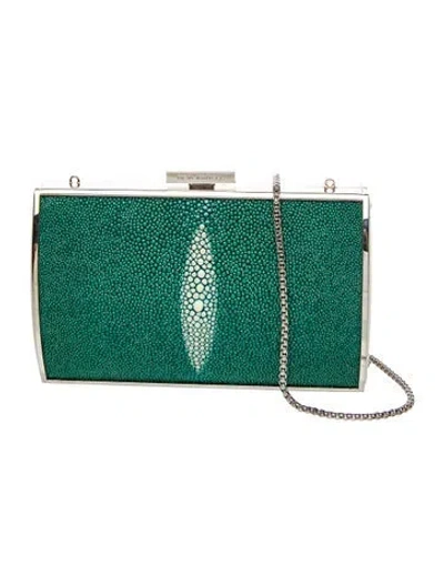 Pre-owned Devi Kroell Stingray Minaudière In Green