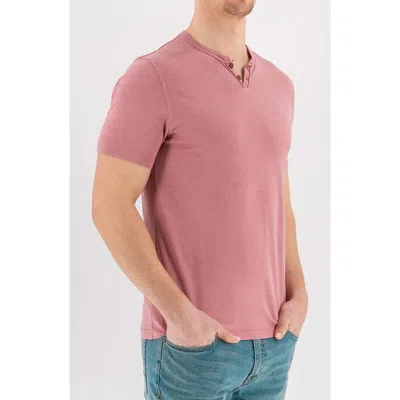 Devil-dog Dungarees Burnout Henley In Pink