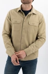 Devil-dog Dungarees Canvas Button-up Cpo Shirt Jacket In Brown
