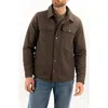 Devil-dog Dungarees Insulated Cotton Canvas Deck Jacket In Brown