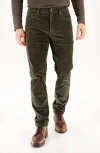 Devil-dog Dungarees Stretch Corduroy Five Pocket Pants In Green