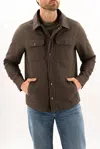 Devil-dog Quilted Deck Jacket In Dark Roast In Brown
