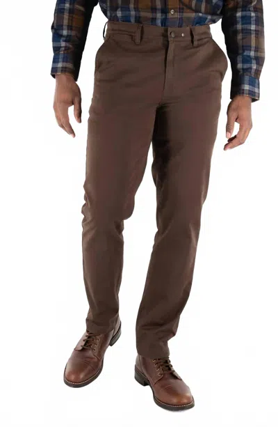 Devil-dog Chino Sateen Twill Pant In Dark Roast In Multi