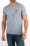 Devil-dog Dungarees Cotton Blend Graphic T-shirt In Blue