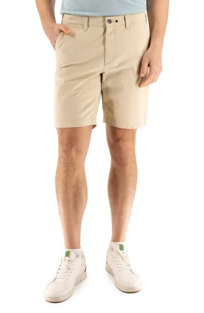 Devil-dog Dungarees 9-inch Performance Stretch Chino Shorts In Brown Rice